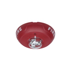 SYSTEM SENSOR PC2-RL Sirena con lampara estroboscopica de techo candela seleccionable en campo sirena de 88+ dBA color rojo Serie L