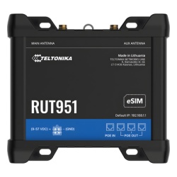 Teltonika RUT951-POE Router PoE 4G Industrial con VPNs Avanzadas / Dual SIM / Soporta eSIM / Gestion Remota (Opcional RMS)