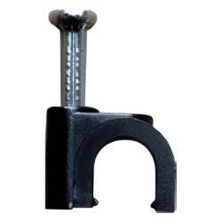 THORSMAN TC-6.0B Grapa para cable redondo de 6mm color negro (100Pzs) (3302-01300)