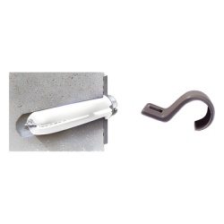 THORSMAN TK-57 Kit de 20 grapas 20 taquetes y 20 tornillos para sujetar conductores redondos o tubo en muro