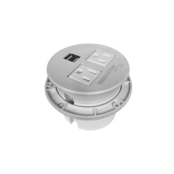 THORSMAN TMC-E2-USB-2N Multicontactos / USB empotrable color blanco no incluye cable de poder