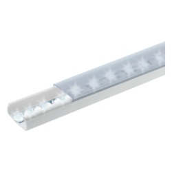 THORSMAN TMK-1020-TP2 Difusor para tira LED con tapa transparente de PVC auto extinguible ideal para colocar iluminacion 20 x 10mm tramo de 1.53 m con cinta Autoadherible.