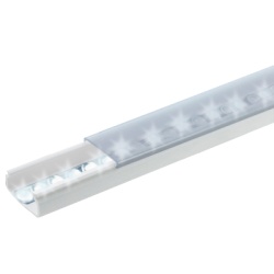 THORSMAN TMK-1020-TP2 Difusor para tira LED con tapa transparente de PVC auto extinguible ideal para colocar iluminacion 20 x 10mm tramo de 1.53 m con cinta Autoadherible.