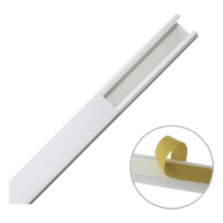 THORSMAN TMK-1720-CC Canaleta color blanco de PVC auto extinguible de una via 20 x 17 mm tramo 6 pies con cinta adhesiva (5201-21252)