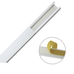 THORSMAN TMK-1720-CC Canaleta color blanco de PVC auto extinguible de una via 20 x 17 mm tramo 6 pies con cinta adhesiva (5201-21252)