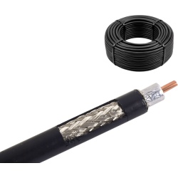 Times Microwave LMR400/50MTS Rollo de 50 metros de Cable Coaxial Tipo RG-8 LMR400 de Baja Pérdida, 50 Ohms