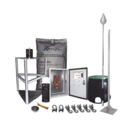 TOTAL GROUND KIT-MASTER-03AI Kit Pararrayo con Accesorios de Instalacion Fabricado en Acero Inoxidable con Proteccion de Diametro de 200m.