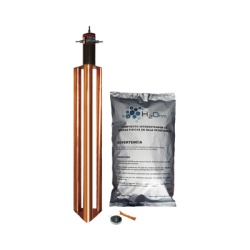 TOTAL GROUND TG-100-AB Kit de Puesta a Tierra de 100 Amperes con Electrodo Filtro y Compuesto H2Ohm.