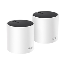 TP-LINK DECOX55-2PACK Kit 2 Routers Inalambricos MESH Interior para Hogar / Doble Banda Wi-Fi 6 AX3000 Mbps / 3 Puerto Gigabit WAN/LAN / 2 Antenas Internas / Administracion Mediante la App Deco (iOS A