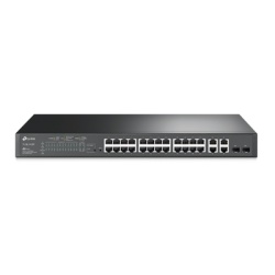 TP-LINK TL-SL2428P Switch PoE+ JetStream SDN Administrable 24 puertos 10/100 Mbps + 2 puertos 10/100/1000 Mbps (Uplink) + 2 puertos SFP (combo 2 RJ45 10/100/1000 Mbps) 250W administracion centralizada