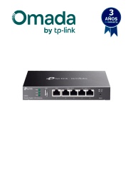 TP-LINK TPL3660020 TP-LINK ER605 - Router Omada VPN SDN Multi-WAN Gigabit con 1 puerto WAN Gigabit 2 LAN Gigabit y 2 configurables LAN/WAN hasta 25 000 sesiones concurrentes con gestion centralizad