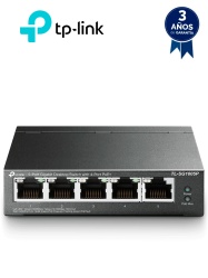 TP-LINK TPL3720002 TP-LINK TL-SG1005P - Switch Escritorio No Administrable de 5 puertos 10/100/1000 Mbps con 4 puertos PoE 802.3af/at de hasta 65 W y PoE Extendido hasta 250 metros.