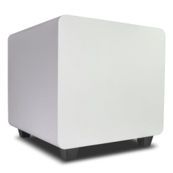 TRUAUDIO DFS12WT Subwoofer Activo de 12in | Diseno Down-Firing | 500W RMS | Recinto Sellado | Acabado Blanco