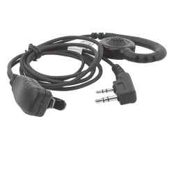 TX PRO TX-300M-K01 Micrófono de Solapa con Audífono / PTT Integrado / Cable Kevlar Reforzado / Gancho PTE Ajustable / Compatible Radios Kenwood TK/NX/TKD