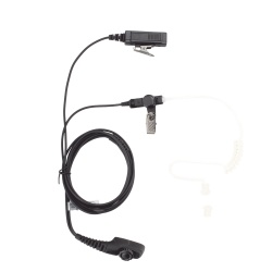 TX PRO TX-880-H05 Micrófono-Audífono de 2 Hilos / Tubo Acústico Transparente / Grado Médico / PTT Separado / Conector Multipin