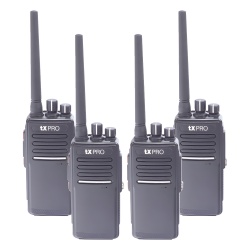 TX PRO TX680AVKIT Kit de Radios Bidireccionales / 4 Unidades / 5W / VOX Manos Libres / 2 Cargadores Adicionales