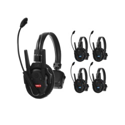 TX PRO TXPRO5 Kit 5 Intercomunicadores Inalambricos Full-Duplex / Rango 500 m (1640 ft) / Hasta 13 Unidades / Latencia 80 ms / AEC 2.0 / Bateria 24 Hrs / USB-C