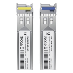 UBIQUITI UACC-OM-SM-1G-S-2 Módulo SFP / 1 Gbps / BiDi Monomodo / LC Simplex / Alcance 3 km (9842.5 ft) / Pack de 2