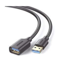 UGREEN 10368 Cable Extensor USB 3.0 / 1 Metro / Macho-Hembra / 5 Gbps / Ultra Durabilidad / Nucleo de cobre estanado 28/22 AWG / Blindaje interior multiple / Ideal para teclado mouse etc.