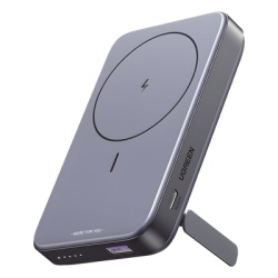 UGREEN 15086B Power Bank MagSafe de 10000mAh NEXODE | 20W | 1 USB-C | 1 USB-A | Carga Rapida bidireccional | Soporta modo Standby | Soporte Plegable | Ultra Delgado | Ultra ligero | Compatible con iPh