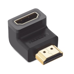 UGREEN 20109 Adaptador HDMI de 90 Grados Macho a Hembra / Hacia Abajo / HDMI 2.0 4K@60Hz / Proporciona Flexibilidad Sin Doblar los Cables HDMI