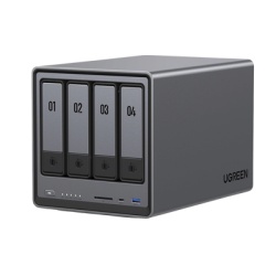 UGREEN 25371B NASync DXP4800 | SO UGOS Pro | Intel N100 12th Gen Intel® Quad Core™ | 4-Bahias (SATA) hasta 96TB | 2* M.2 SSD hasta 16TB| 8GB DDR5 (Exp. a 16GB) | 2.5Gb Dual Ethernet | HDMI 4K | 2* USB2.0 | 1*USB 3.2Gen | 1* USB 3.2Gen2 | 1*USB-C