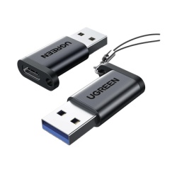 UGREEN 35000 Adaptador USB 3.1 Tipo C a USB-A 3.0 |Carga y Sincronizacion de Datos | Admite Corriente de 3A | Transferencia de hasta 5 Gbps | Amplia Compatibilidad | Chip VL160 | Caja de Aluminio | Co