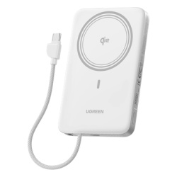 UGREEN 75983B Banco de Energia Magnetico Inalambrico / 10000 mAh / 30W USB-C PD+PPS / Cable USB-C Integrado 30W / Carga Inalambrica Magnetica 15W / Doble Celda 5000 mAh / Pantalla LED / 39.2 Wh