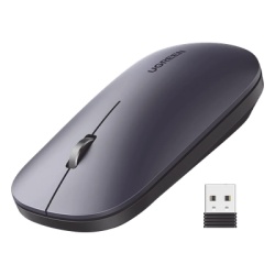 UGREEN 90372 Mouse inalambrico 2.4 GHz | Ultra Delgado y Silencioso | DPI 1000/1600/2000/4000 (Ajustable) | Alcance 10m | Scroll de Aluminio | Adaptable a diferentes superficies | Diseno suave al tact