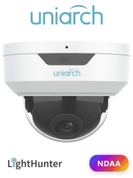 UNIARCH UACD122AF28M - CÁMARA ANALÓGICA DOMO UAC-D122-AF28M/ 2MP / AHD/TVI/CVI/CVBS / LENTE 2.8mm F1.6 / MICRÓFONO-INTEGRADO / IR 30M / LIGHTHUNTER / DWDR / IP67 / METALICA / 3-AXIS