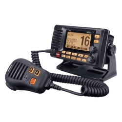 UNIDEN UM725GBK Radio Movil Marino VHF / 25W RF / GPS Integrado / NMEA 2000 / DSC Clase D / IPX8 Sumergible / Negro