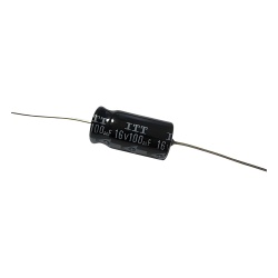 VARIOS 100MF16V Capacitor Electrolitico de 100 mF a 16 Vcc.