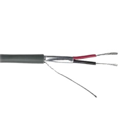 VIAKON 9297 Cable Calibre 22 / 2 Conductores / Blindado / 305 Metros (1000 Pies) / Riser / UL / Color Gris / Hecho en Mexico