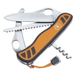VICTORINOX MC9 Navaja Victorinox Grande Hunter XT Grip Multiherramienta con Cachas y 6 Funciones. Hojas para una Mano.