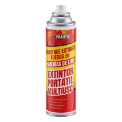 VICTORY 359004 Extintor Portatil en Aerosol / Agente Encapsulador Micelar / 250 ml / NFPA 18A / Fuegos Clase A K y Li / Baterias de Ion-Litio / Biodegradable / 35 seg de Descarga.