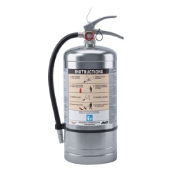 VICTORY AVD6L Extintor de Agua con Agente AVD de 6 Litros / Especializado en Baterias de Litio / Clase A / UL EX29073 / Cilindro Acero Inoxidable / Valvula Laton / 72s Descarga / 3-3.6 m Alcance