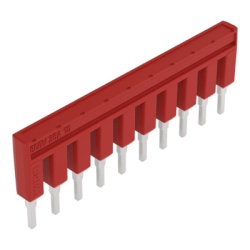 WAGO 2002-410/000-005 Puente Electrico / 10 Polos / Aislado Rojo / 25A 800V / Aplicaciones Ferroviarias / Certificado DIN EN 50155 / Material Rodante