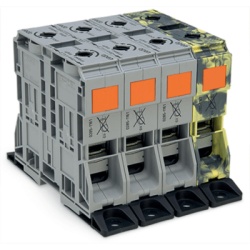 WAGO 285-1165 Juego de Bornes Trifasicos POWER CAGE CLAMP 10 Puntos de Conexion 4 Potenciales Seccion 50-185 mmÂ² Multicolor Con Bridas de Fijacion