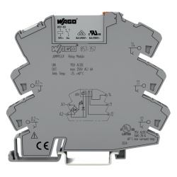 WAGO 857-357: módulo con relé de 115 V CA/CC, 1 inversor, 6 A, 6 mm, Push-in CAGE CLAMP®