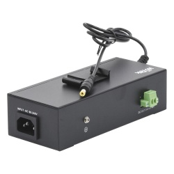 WI-TEK WI-PS302G-UPS Inyector PoE industrial / Con UPS No-Break / Cuenta con 2 Puertos Gigabit (1 PoE 24/48V pasivo) / Salida DC 12V
