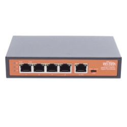 WI-TEK WIPE51G Extensor PoE / Entrada hasta 90 W / 4 puertos Gigabit PoE salida 802.3 af/at / Extensor PoE hasta 250 m / No administrable