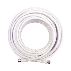 WilsonPRO / weBoost 950-620 Jumper Coaxial con Cable Tipo RG-6 en Color Blanco de 6.09 Metros (20 Pies) de Longitud y Conectores F Macho en Ambos Extremos. 75 Ohm de Impedancia.