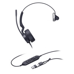 YEALINK UH44-MONO-TEAMS-USB-C/A Diadema Alambrica Yealink UH44 Mono USB-C/A Certificada con Microsoft Teams