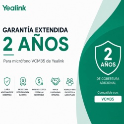 YEALINK VCM35-AMS-2YEAR Garantia Extendida de 2 años para micrófono VCM-35 de Yealink