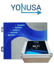 YONUSA YON6500007 YONUSA EY10000127AFWIFI - Paquete de ENERGIZADOR de alta frecuencia ANTIPLANTAS de 10000V y modulo WiFi para control desde APP