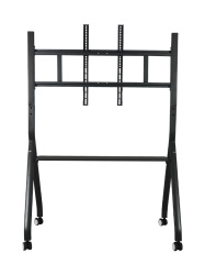 ZKTECO ZK-MS01 – Soporte Móvil para Pantallas de 55 a 86 Pulgadas con Capacidad de hasta 130 kg, Ruedas Giratorias de 360° y Acabado Negro - Img 4