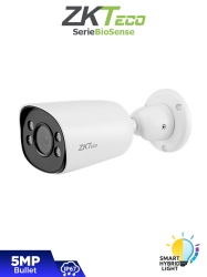 ZKTECO ZKT0030025 ZKTECO BS-855P32C-S8-MI-S-HL Camara IP Bullet Hibrida Inteligente de 5 MP Serie BioSense Lente 3.6 mm Microfono Integrado Video Analitico IVA Vision nocturna hibrida: IR 40 m /