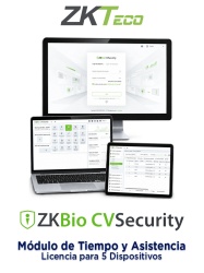 ZKTECO ZKT0820112 ZKTECO ZKBIOCVTAP5 - Modulo Vitalicio de Asistencia para BioCVSecurity para 5 puntos de asistencia / Hasta 30 000 Usuarios