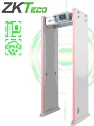 ZKTECO ZKT1110005 ZKTECO D4330IP65 Arco Detector de Metales con proteccion IP65 para semi exteriores con 33 zonas de deteccion 300 niveles de sensibilidad pantalla HD 7" indicadores LED en ambas v