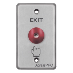 AccessPRO APBRRLC Boton tipo Hongo / Redondo Color Rojo con LED / Estetico / NO y COM